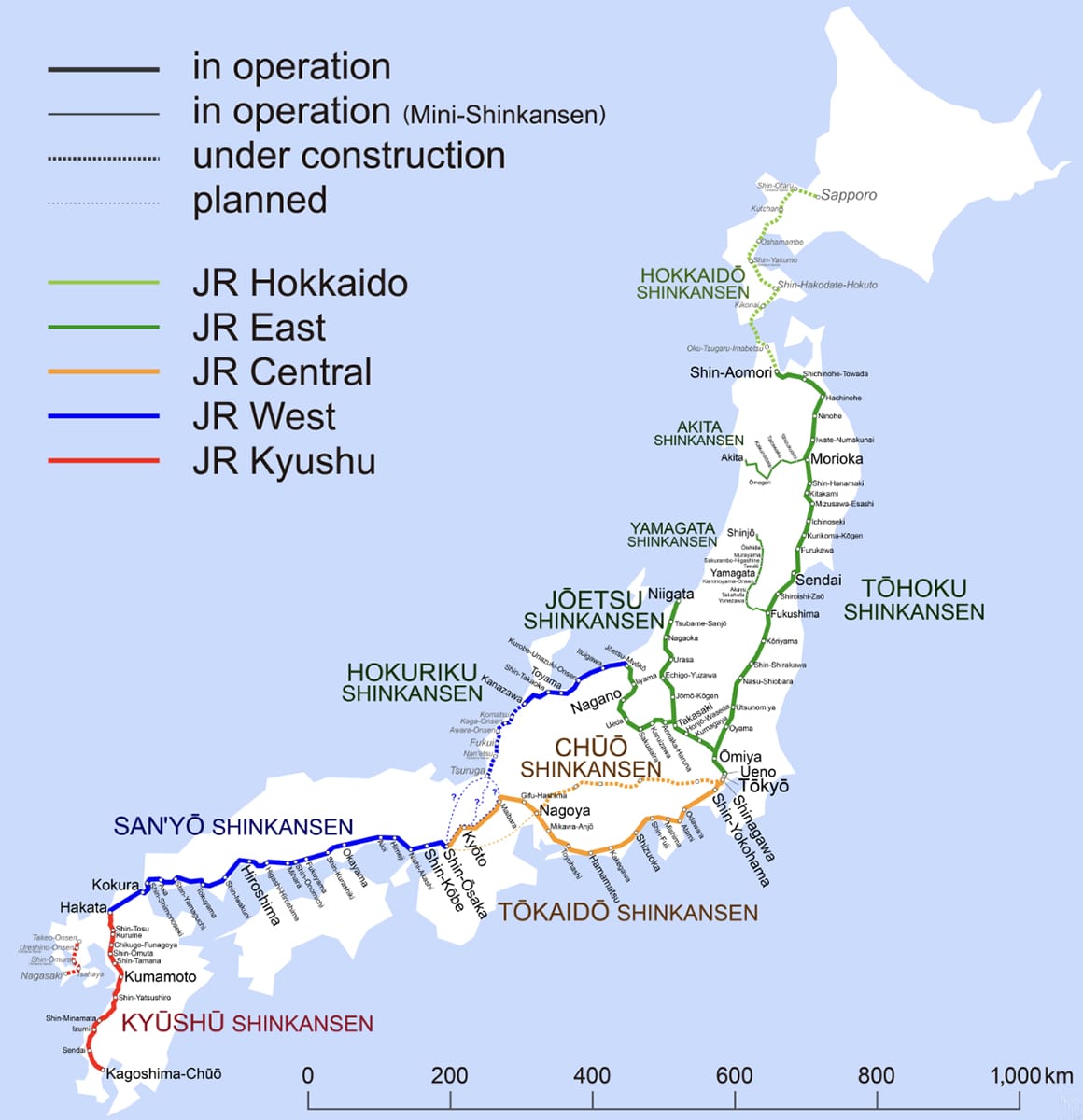 Shinkansen Bahnen Japan