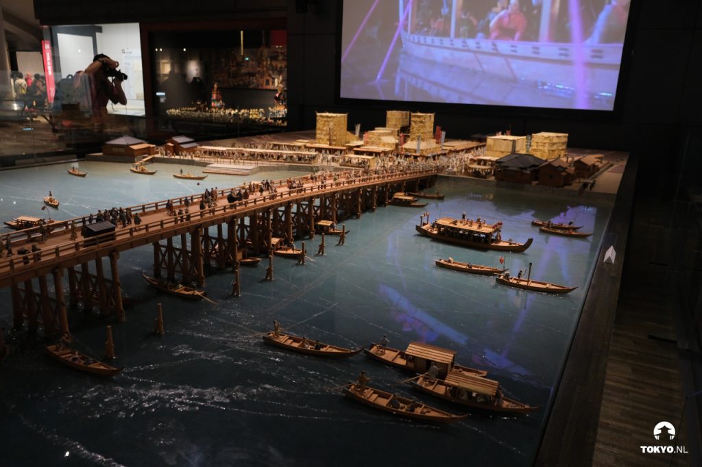 Detailaufnahme einer historischen Maquette im Edo-Tokyo Museum